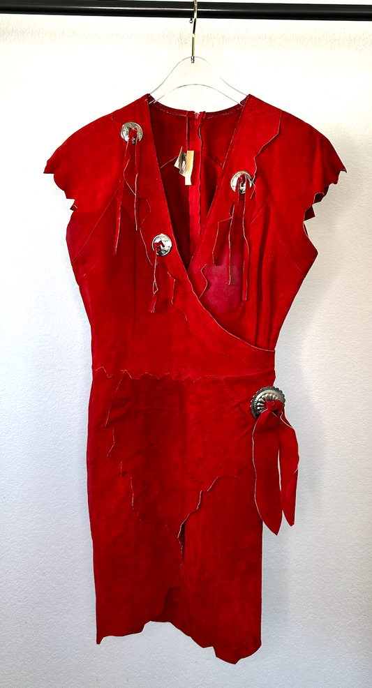 Vintage Skin West Western Suede Dress